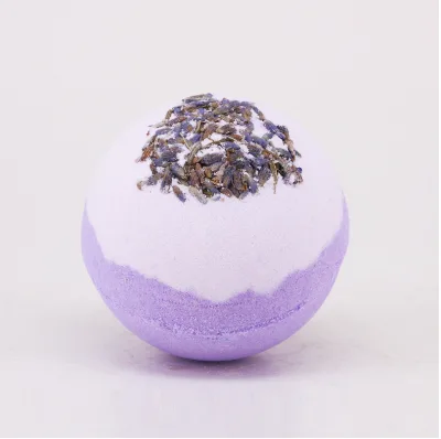 Private Label Organic Lavender Flower Fragrant Bath Ball Fizzies Handmade with Natural Ingredients