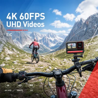 4k HD Action Camera Cycling Camera Bike Camera 140° Wide-Angle View Rechargeable Battery for Long-Lasting Performance