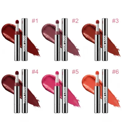 Private Label 8 Colors Liquid Blush Pen Rotating Sponge Head Applicator Natural Dewy Finish Face Cheek Blush Stick