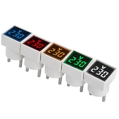 AC60-500V Square/Round LED Digital Voltmeter 110V 220V New Voltage Meter Volt Tester