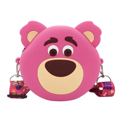 Lots-o'-Huggin' Bear Silicone Coin Purse Instagram Style Mini Zipper Wallet Cute Portable Coin Purse for Children