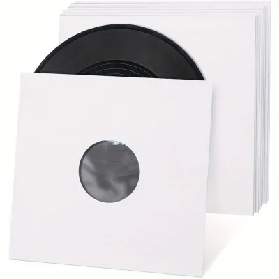 Music Paper Record Sleeves LP Collection Album Jackets White Anti-Static Paper Vinyl Record Sleeves