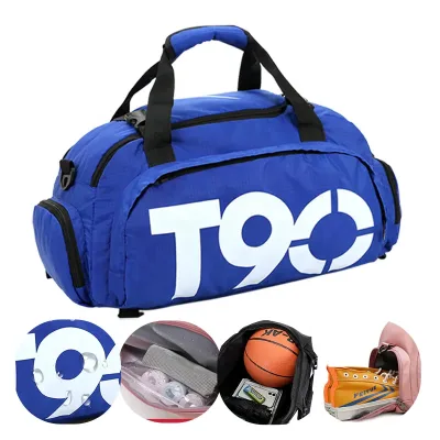 Wholesale Large Capacity Fashion Custom Cheap T90 Duffle Backpack Mens Travel Bags Sports Gym Duffel Bag With Shoe Compartment