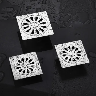 Stainless Steel Modern Minimalist Odor-proof Self-sealing Water-proof square Floor Drain DN50-DN110 for Bathrooms Balconies