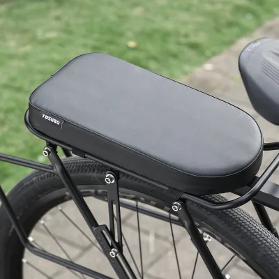 Super Soft Durable Waterproof PU Shell Rear Seat Cushion Comfort Saddle Mountain Bike Adult Passenger Simple Style Unisex All