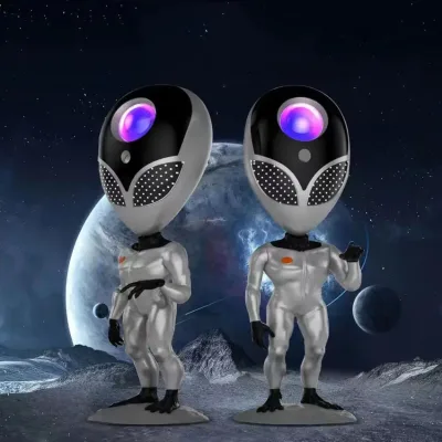 New Alien Shape Voice & Remote Control LED Kids Child Toy Gift Desk Decoration Home Projector Lamp