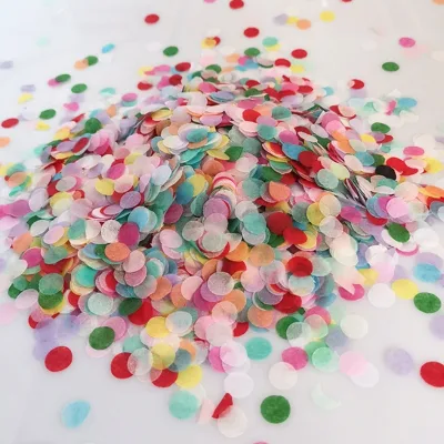 Factory Price 500G 1CMColorful Biodegradable Rice Paper Circle Rectangle Stage Concert Decoration Water-solubility Confetti