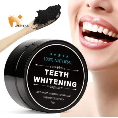 Coconut Shell Activated Carbon Teeth Whitening Powder Fast Cleaning Natural Bamboo Charcoal Tooth Powder for Oral Care 30g