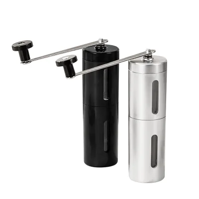 Popular Manual Burr Coffee Grinder Aluminium Stainless Steel Eco-friendly Easy to Use
