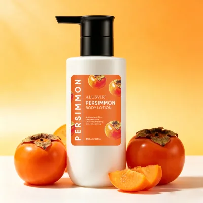 Private Label Natural Persimmon Tannin Body Lotion Skin Eliminate Odor Refresh Hydrating Soothing Moisturizer for Mature Skin