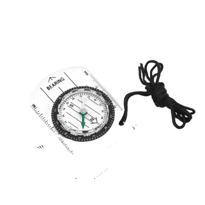Outdoor Map Scale Compass, Lightweight Portable and Sturdy Camping Outdoor Compass With Hanging Rope