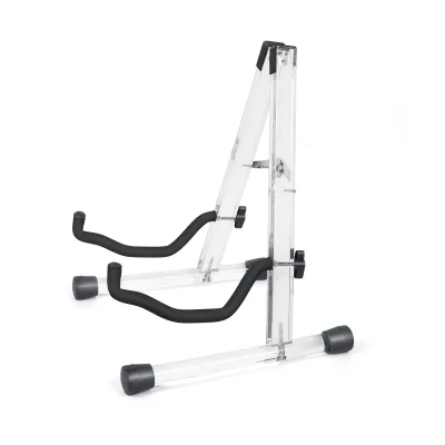 A-Frame Folding Guitar Stand Easy to Install Transparent Acrylic Floor Stand for Guitar, Bass