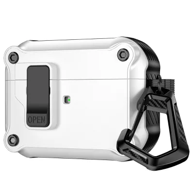 With Metal Buckle Snap Lock TPU PC Magnetic Hard Case Cover for Airpods Pro 3 2025