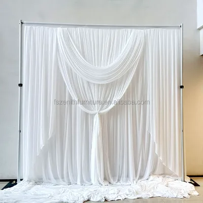 Customized Wedding Drapery Fabric Backdrop Professional Chiffon Curtain for Wedding Party Backdrop Decor