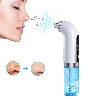Small Bubble Beauty Device Water Cycle Hot Compress Pore Acne Removal Heating Facial Cleaner Tool Vacuum Blackhead Remover