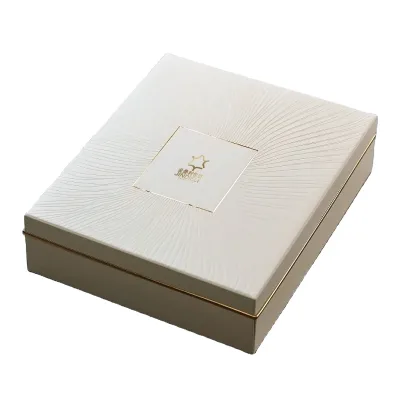 Elegant White Flip-Top Square Perfume Box Customizable Factory Packaging & Printing with Magnetic Feature