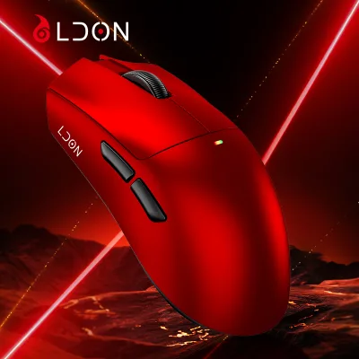 LDON V3 2.4GHz Gaming Mouse PAW3311 Optical 12000 DPI RGB Backlit Rechargeable Ambidextrous Ergonomic Laptops Desktops