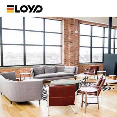 American-Style Panoramic Aluminum Glass Painting Window Living Room Fixed Landscape Window Soundproof Feature Stainless Steel