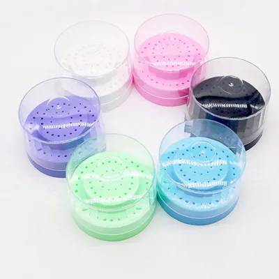 1Pc/60 Holes Plastic Dental Bur Holder Disinfection Carbide Burs Block Drills Case Box Dentist Products Lab Equipment