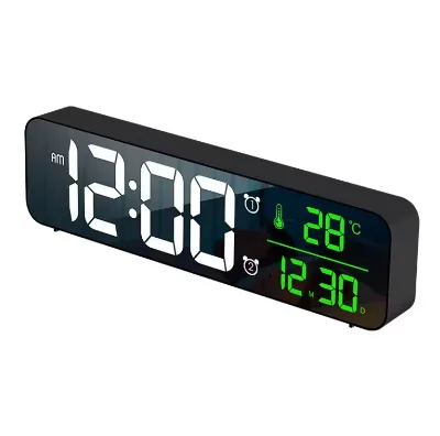 Smart Digital Display Night Light Digits LED Display Date Temperature Indoor Desk Clock Wall Clock with Classic Soothing Music