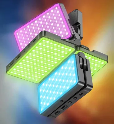 RGB Full Color Folding Light 21 Dynamic Light Effects 180degree Rotatable Folding Super Power 20W 316pcs High-brightness Beads