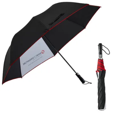 Promotional golf folding umbrella with 2 section