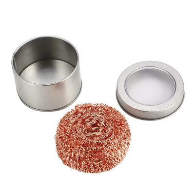Metal Wire Welding Desoldering Soldering Solder Iron Tip Dross Cleaner Cleaning Steel Ball Mesh Filter Tin Remove