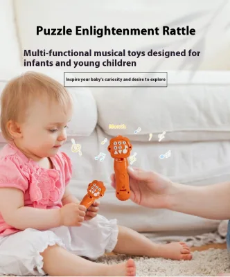 Three Sheep Portable ABS Material Musical Toy Puzzle Enlightenment Bell Ringing for Babies' Curiosity Exploratory Desire Ages