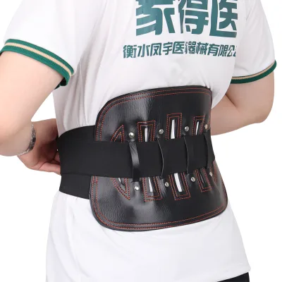 Adjustable Breathable Nylon Leather Back Support Belt Elastic Lower Lumbar Brace for Weightlifting Training Cotton Protection