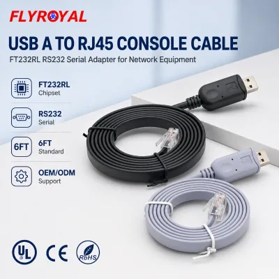 OEM 6FT PC USB a RJ45 Console Cable FT232RL Type RS232 Serial Adapter Cable Network Equipment Config Cord