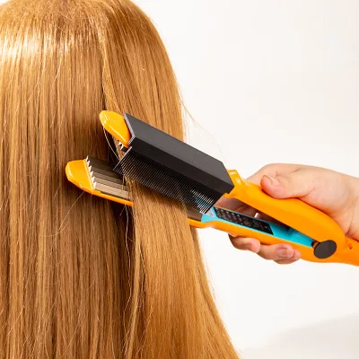 Custom Electric Hot Comb Private Label Hair Straightener Carbon Fiber Accessories Comb Hair Combs