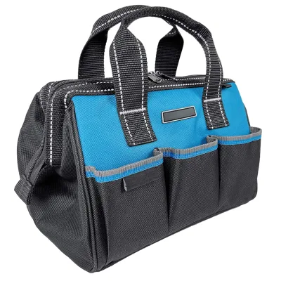 2025 Hot Style OEM Blue Heavy Duty 2-in-1 Compartment Waterproof Oxford High-Capacity Multi-Function Carpenter Tool Duffle Bag
