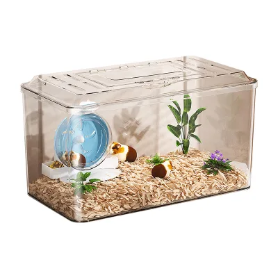 Hamster Cage Extra-Large Villa Breathable Golden Hamster House Anti-Bite Escape-Proof Hiding Nest Plastic Transparent Modern