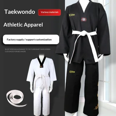 Taekwondo Clothing for Adults & Children Unisex Beginner Martial Arts Training Uniform-Cotton with Cotton Lining Hebei Origin