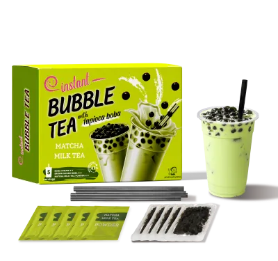 Taiwan Match Milk Tea With Real Bubble Tea