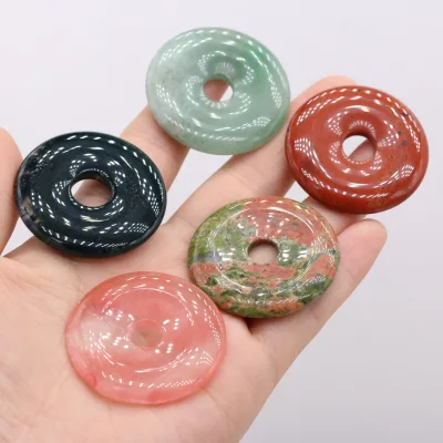 Wholesale 40mm Large Hole Beads Agate Crystal Loose Beads Round Howlite Tiger Eye Carnelian Etc for Jewelry Making