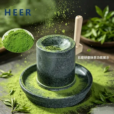 Hongle Brand Matcha Special Manual High Efficiency Stone Grinding Mill Long Service Life 2 Year Warranty for Grain Tea Herb