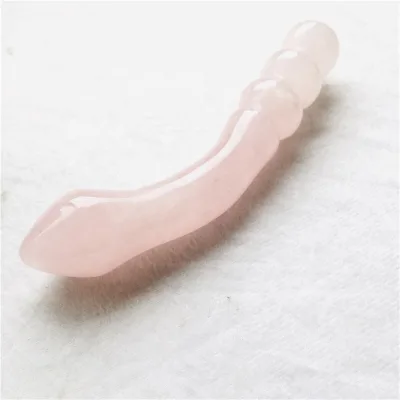 Wholesale Natural High Quality Rose Quartz  Yoni  Wand  Crystal Dildo for Women Crystal