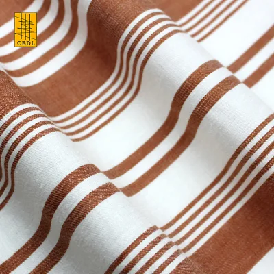 Wholesale Comforter Bamboo Woven Breathable Striped Voile Linen Cotton Fabrics