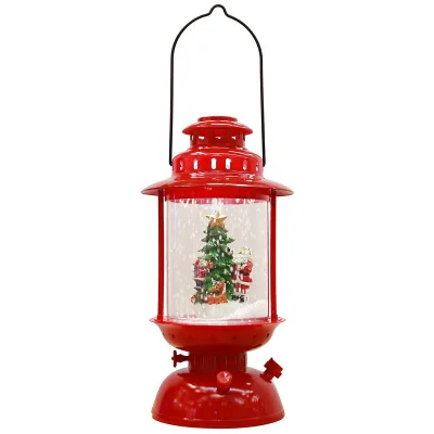 New Christmas Decorations Creative Retro Style Coal Oil Lamp Drifting Snow Lamp Snow Music Lamp