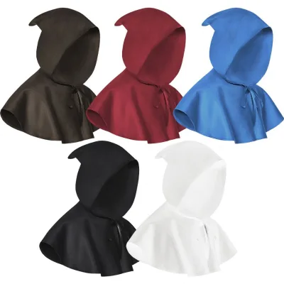 Medieval Hooded Monk Renaissance Priest Robe Costume Halloween Wizard Cosplay Outfit