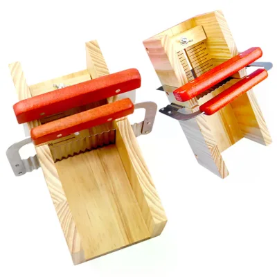 Wooden Soap Cutter with Adjustable Cutting Wire Soap Slicer Tool for DIY Soap Cheese Butter Cake Bread Butter