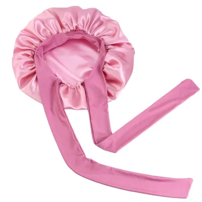 Bonnet with Tie Band Satin Hair Bonnets Hair Wrap for Women
