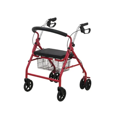 Modern Convenient Elderly People Shopping Trolley With Seat Wheels and Basket Walker for Disabled