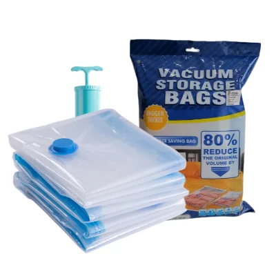 Hot Sale Carbon Fiber Vacuum Mattress Seal Plastic Compress Space Clothes Storage Bag With Pump