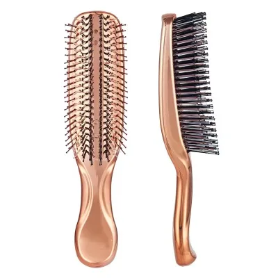Light Luxury Electroplating Heat Resistant Skin-Friendly Barber Comb Massage Head Large Wide Tooth Air Bag