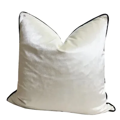 High Quality Fashion Custom Flannel Monochrome Pillow Cover, Home Sofa Polyester Cushion Cover 45 * 45cm