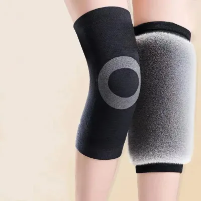 Wool Warm Thermal Knee Warmers Leg Warmers Sleeve Knee Brace Support Pads for Yoga