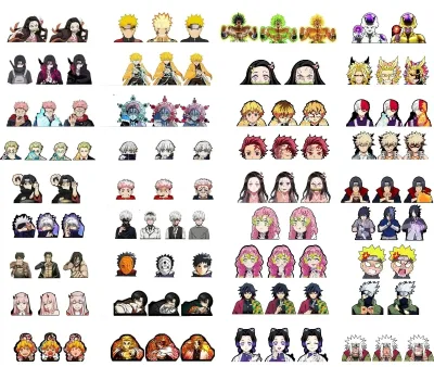 1000+ Design Anime 3D Motion Stickers Jujutsu Kaisen DBZ Demon Slayar Waterproof Car Stickers
