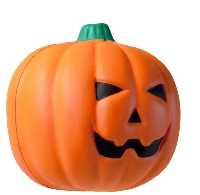 PU Foam Soft Pumpkin Squeeze Stress Reliever Balls Pumpkin Halloween Toy Ball Reliever for Promotion